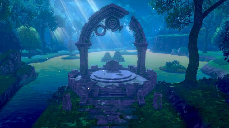 You see a glimpse of the shrine in the Slumbering Weald after the events in Galar unfold.