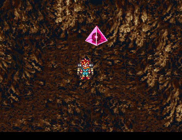 Crono and his friends emerge from a Gate that seals shut behind them.