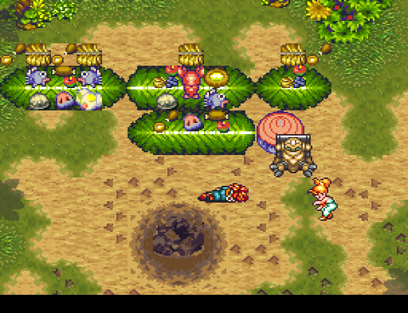 Crono and his friends wake up after a night of partying with Ayla and her people.