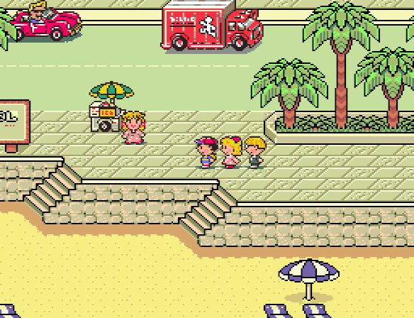 Ness, Paula, and Jeff look for the legendary Magic Cake of Summers.