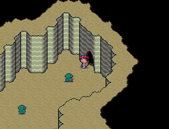 Ness and his friends arrive in the Tenda Village after a long journey through the Deep Darkness.