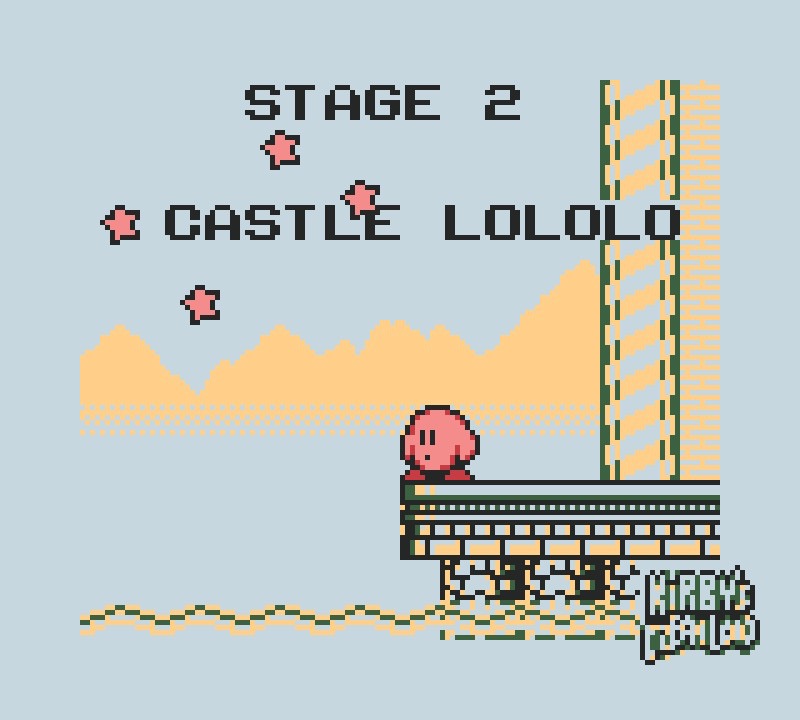 How to get through the second stage of the Extra Game of Kirby's Dream Land.