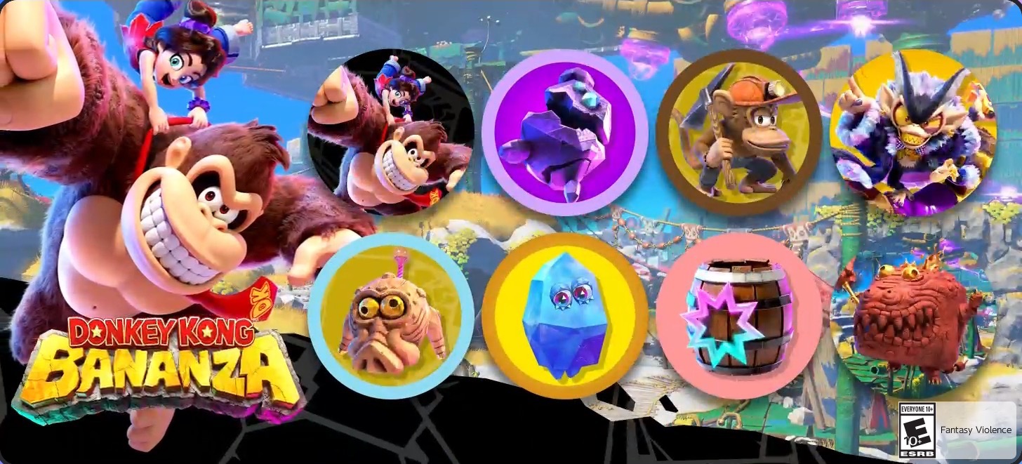 Donkey Kong Bananza (wave 1) icon elements on Nintendo Switch Online Preview image of Donkey Kong Bananza (wave 1) icon elements on Nintendo Switch Online