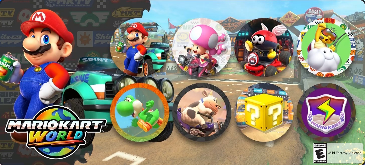 Mario Kart™ World (wave 7) (final wave) icon elements on Nintendo Switch Online Preview image of Mario Kart™ World (wave 7) (final wave) icon elements on Nintendo Switch Online
