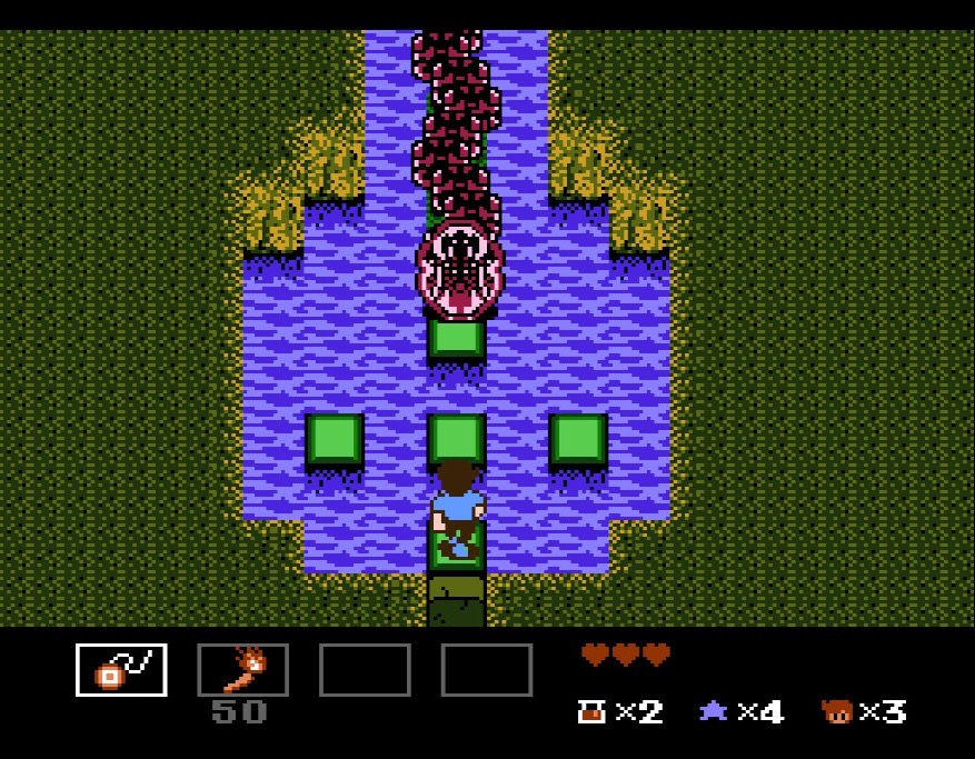 How to defeat the C-Serpent, the boss of the Chapter 1 dungeon in StarTropics for the NES.