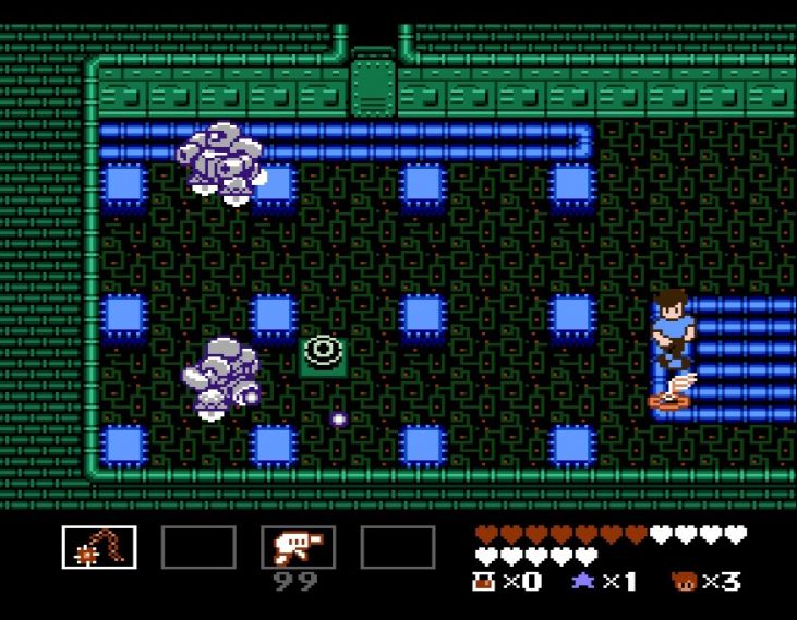 After you make it through the first part of the alien spaceship, you have to battle the Jetpack Jumpers.