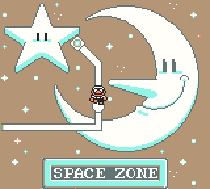 How to clear Moon Stage, also known as Space Zone Level 1, in Super Mario Land 2: 6 Golden Coins.