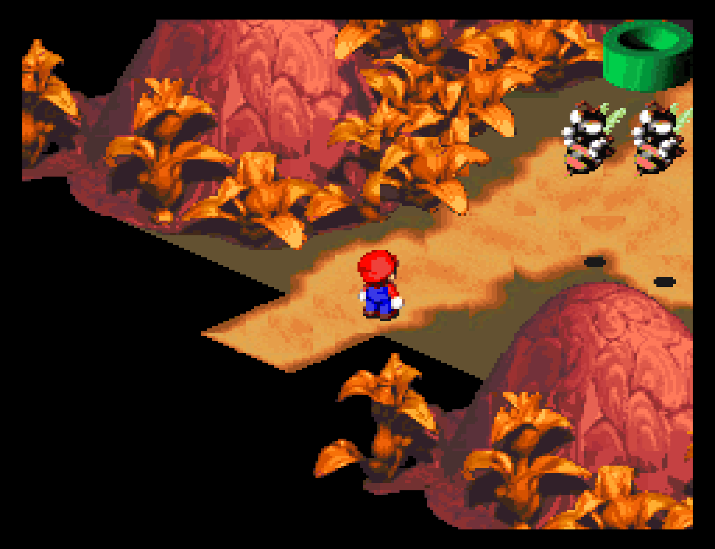 Your visit to Monstro Town provides a way up the cliff at Land's End, and you find Bean Valley at the top.