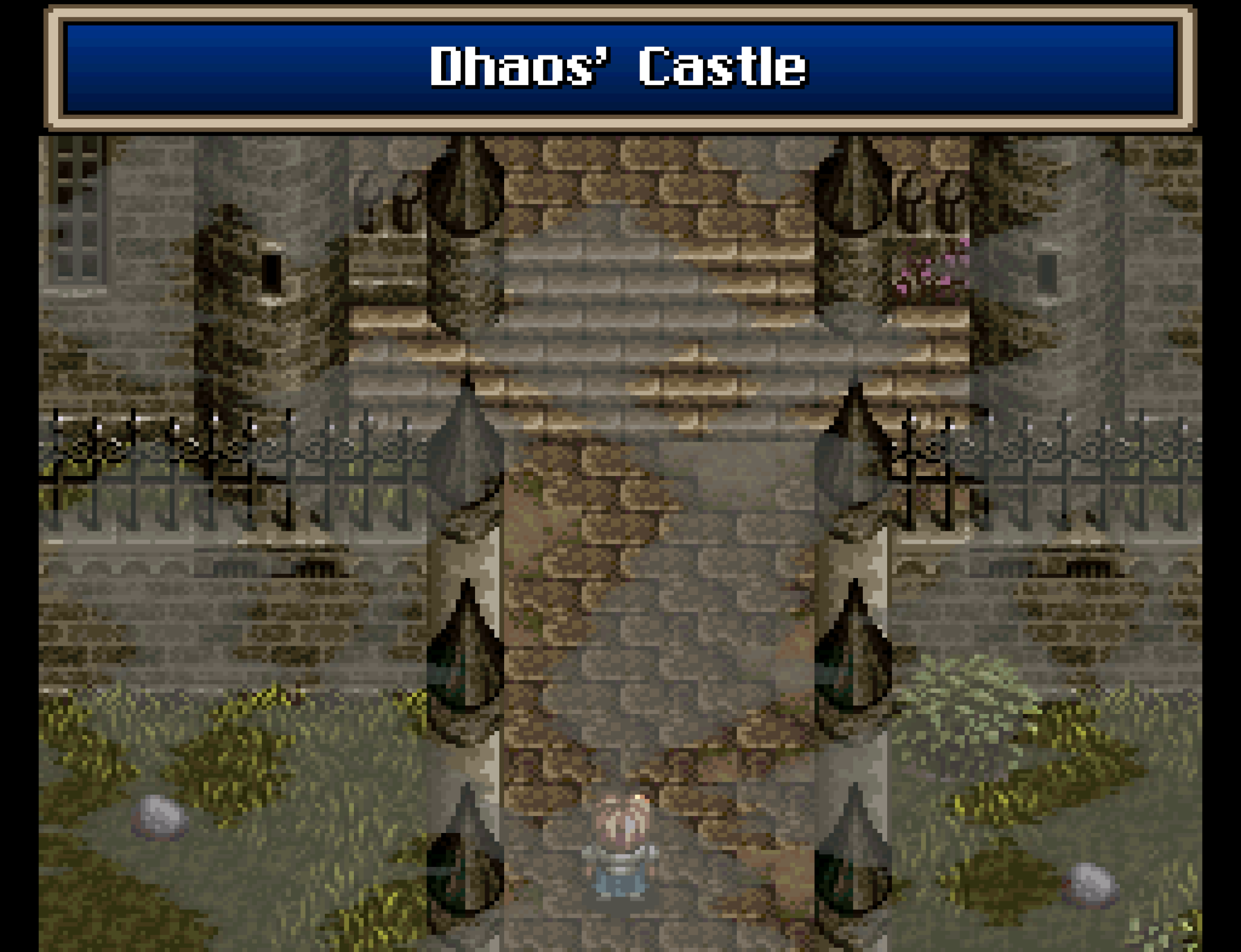 Cless/Cress and his friends can safely pass through the Valhalla Plains and reach Dhaos's Castle.