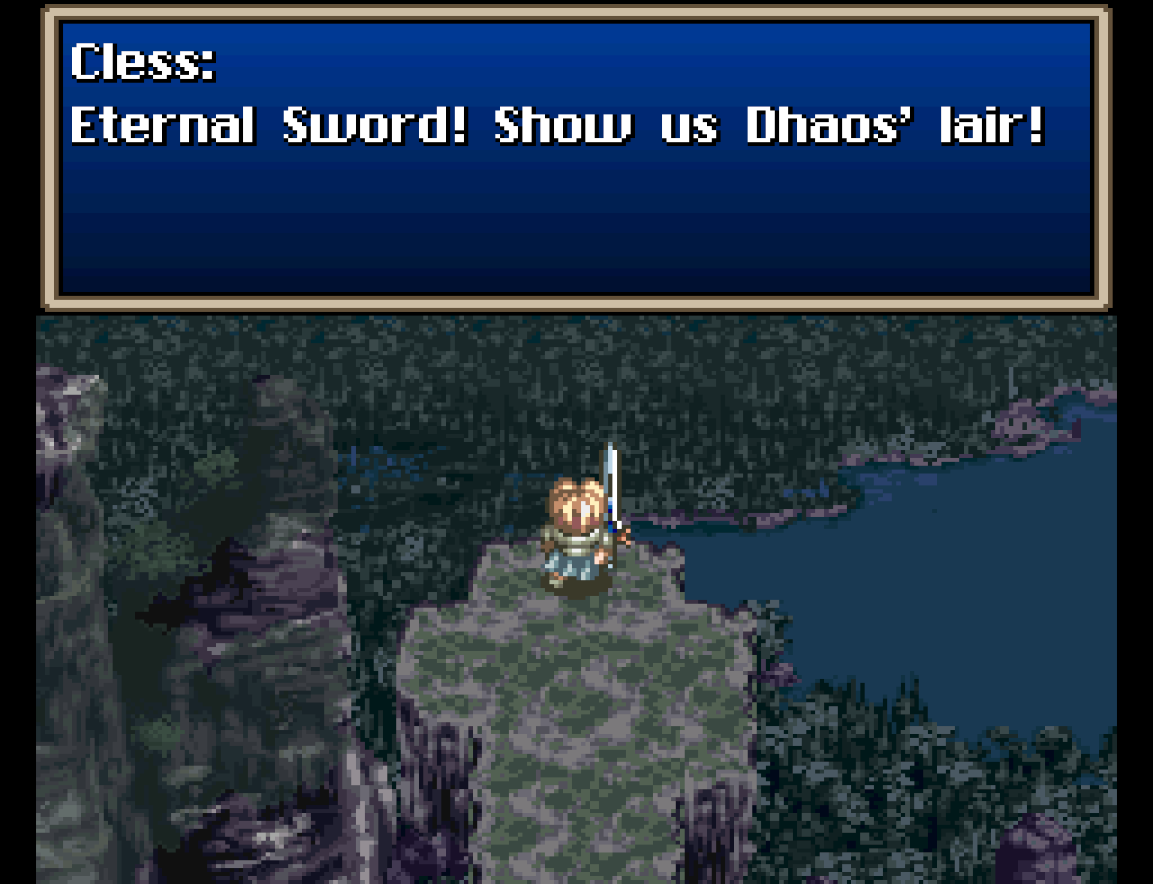 With the Vorpal Sword, you can reveal Dhaos's hidden castle. This will open up a number of useful side-quests.