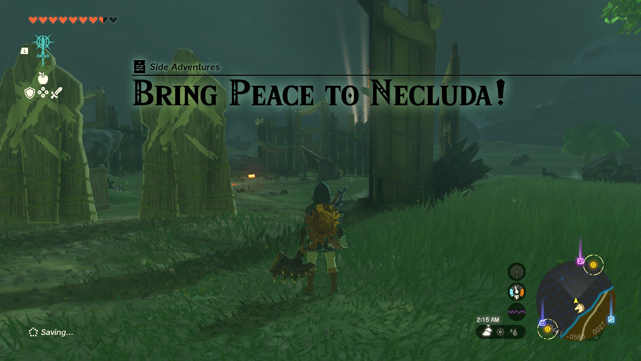 You helped Hoz's monster-control crew defeat the monster forces in Hyrule Field, and now he has moved on to Fort Hateno.