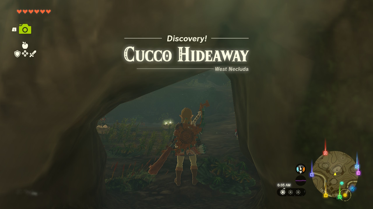 The Cucco Hideaway is south of Kakariko Village, southeast of Makasura Shrine.