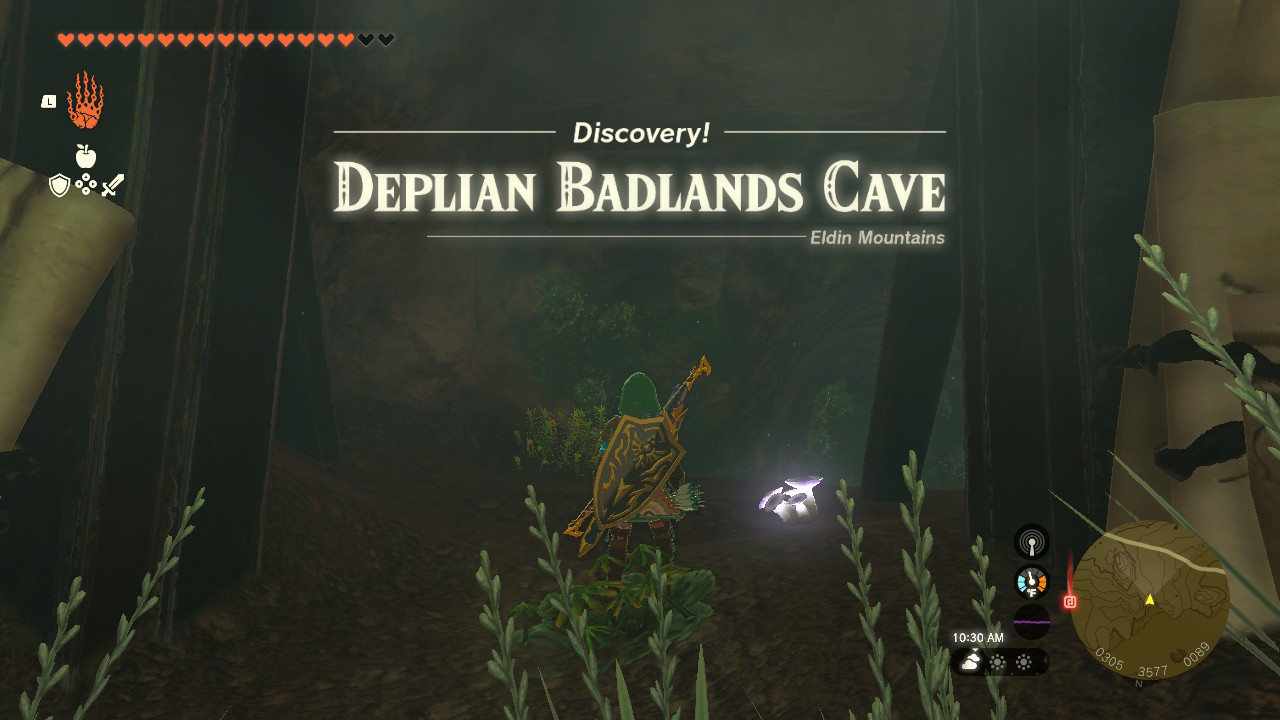 Deplian Badlands Cave is north of Thyphlo Ruins Skyview Tower in the Deplian Badlands.