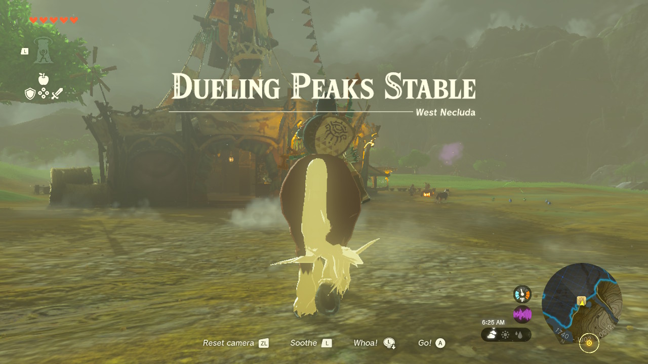 Dueling Peaks Stable is located in West Necluda, just east of the Dueling Peaks mountains.