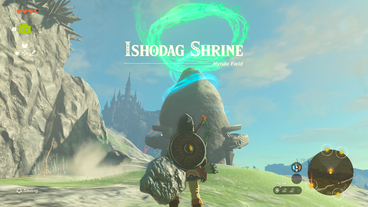 Northwest of Lookout Landing, you will find Ishodag Shrine at the Quarry Ruins.