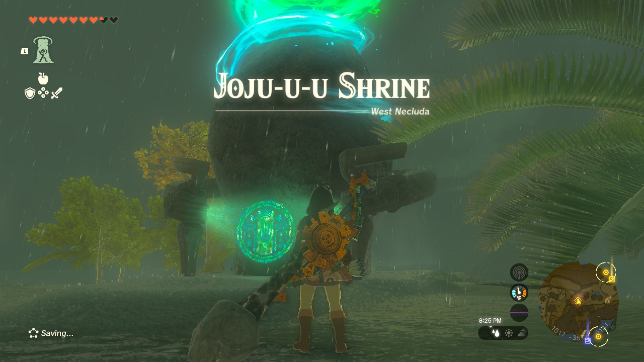 The Joju-u-u Shrine is located near Lakeside Stable.