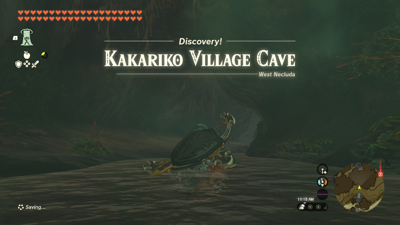 At the top of the eastern waterfall in Kakariko Village, you find Kakariko Village Cave.