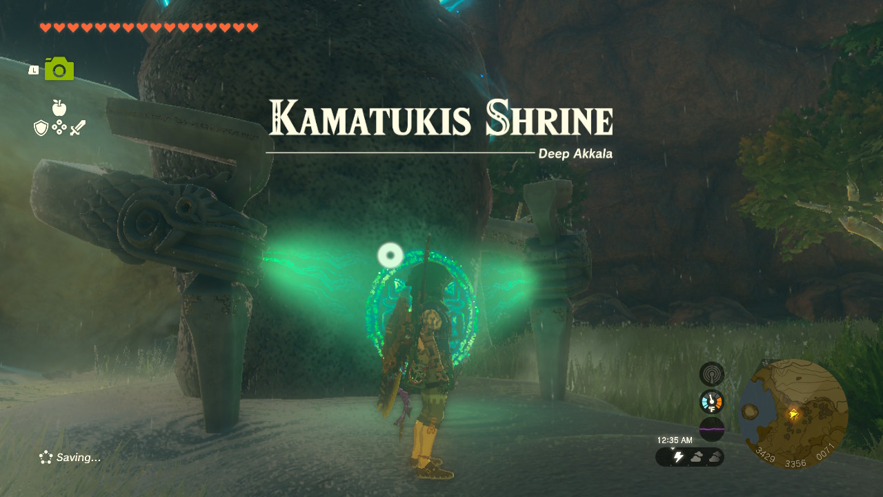 Kamatukis Shrine is east of Skull Lake in the Deep Akkala area.