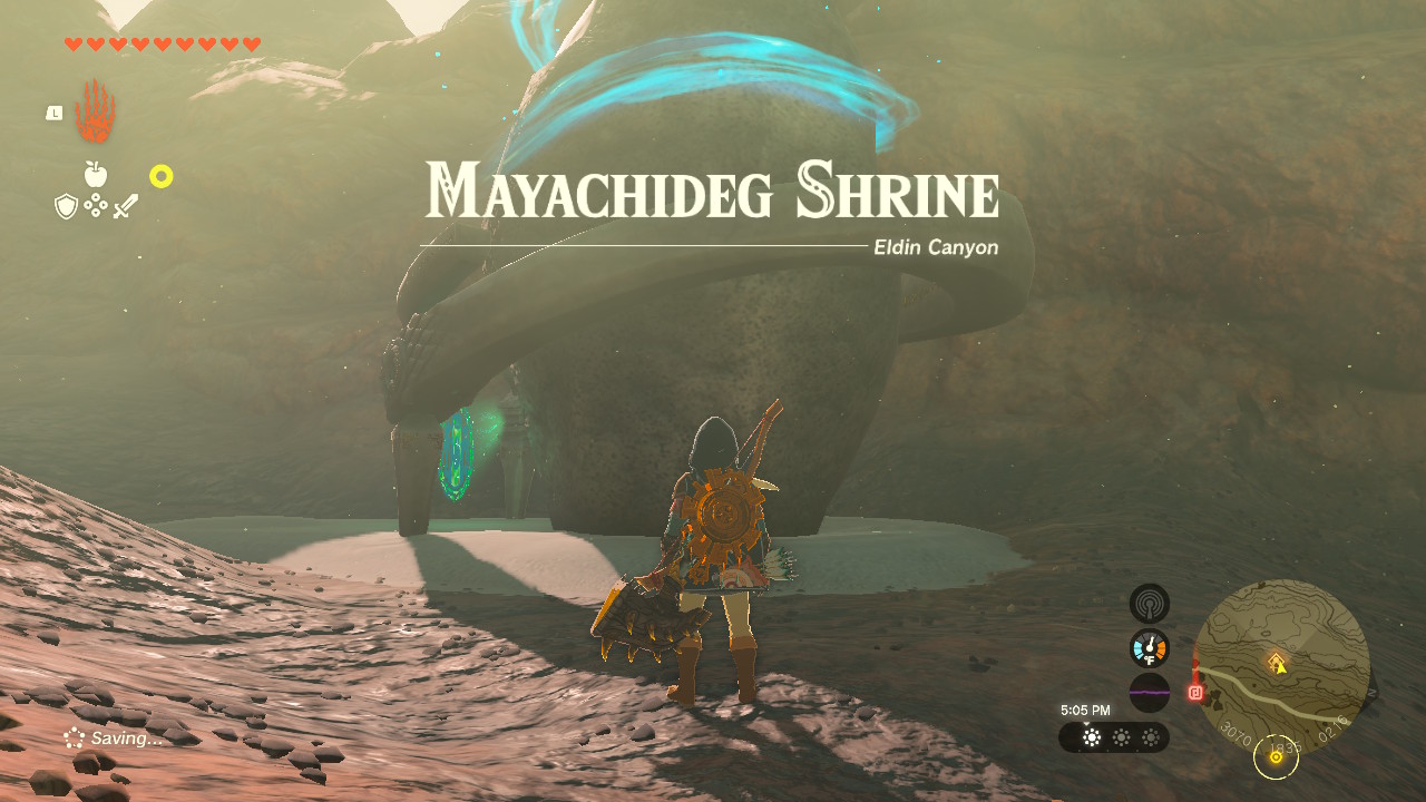 Mayachideg Shrine is southeast of Death Mountain, near South Akkala Stable.