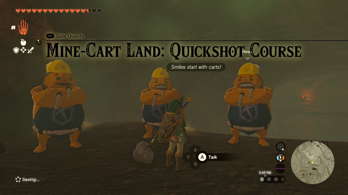 Mine-Cart Land: Quickshot Course - The Legend of Zelda: Tears of the  Kingdom Guide