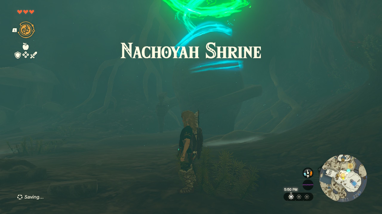 After you visit three shrines on Great Sky Island, you gain the ability to reach Nachoyah Shrine.