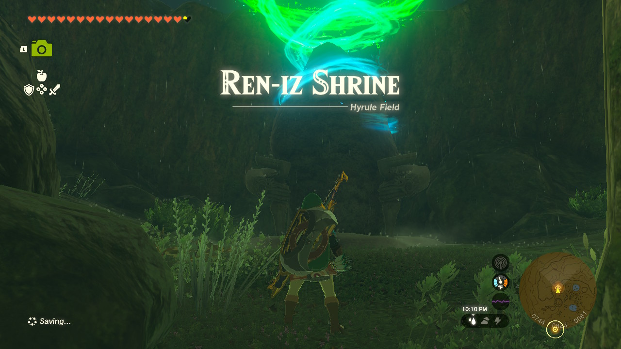 Ren-iz Shrine can be found on Crenel Hills, northeast of Lookout Landing.