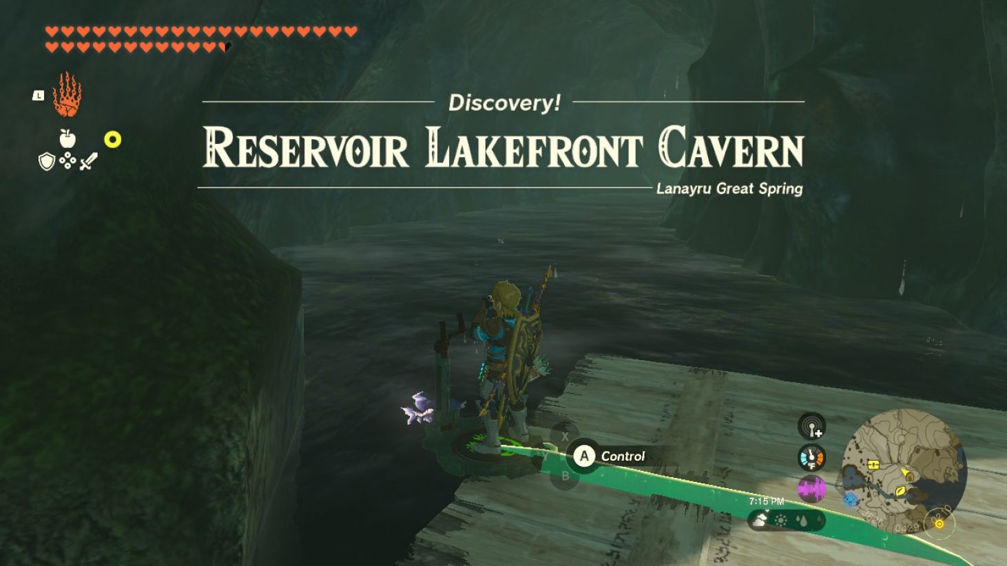 Reservoir Lakefront Cavern - The Legend Of Zelda: Tears Of The Kingdom 