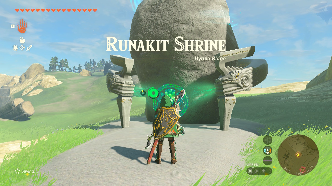 Runakit Shrine is in the Hyrule Ridge area, northwest of Thundra Plateau.