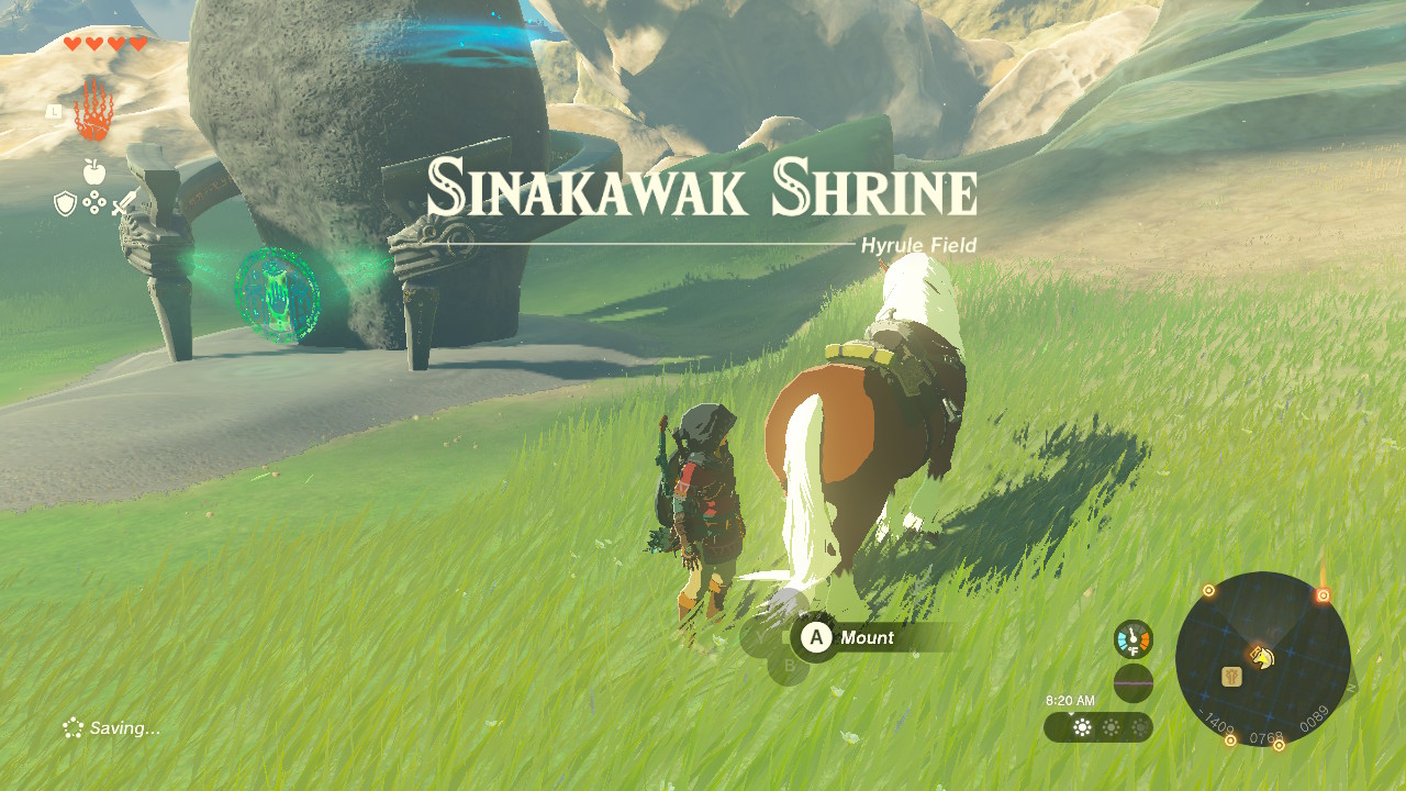 You will find Sinakawak Shrine northwest of Lookout Landing, near New Serenne Stable.